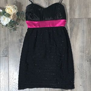 DONATED Ruby Rox Sparkly Black Special Occasion Dress Sash